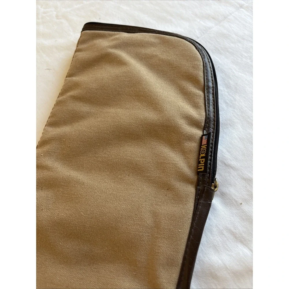 Vintage  Kolpin Soft Gun Bag - Canvas‎ Tan Brown - Cotton Liner 52 Inch